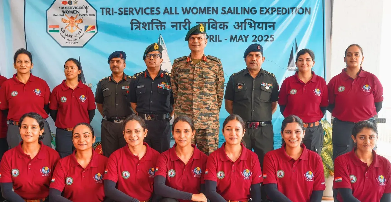A Tri-Services All Women Circumnavigation Sailing Expedition kick-starts its 55-day Voyage 